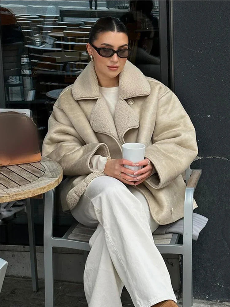 Klesundra | Neue Damenjacke mit Revers Chic und Modisch