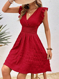 Sommerkleid für Damen - Elegantes Luftiges italienisches Maxikleid – Rot