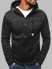 Sommer Hoodie für Herren - Leichtes Sweatshirt mit Reißverschluss und Kapuze – Dunkelgrau