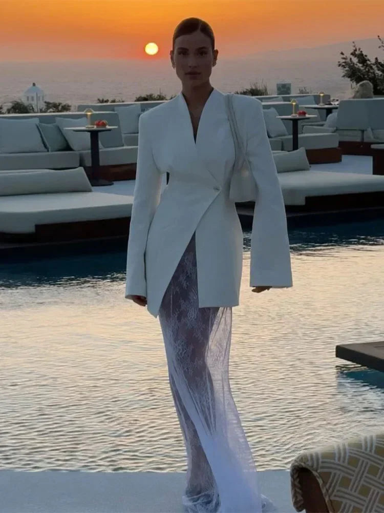 Olinyveia | Eleganter Damen Blazer mit Einem Knopf Slim Fit