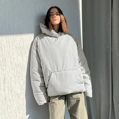 Olithoreia | Damen Winterjacke mit Kapuze und Taschen