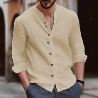 Hemd für Herren - Modernes Kurzarmhemd für Sommer – Khaki