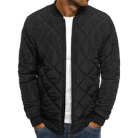 Jacob™ - Baumwolljacke mit Diamantmuster – Schwarz