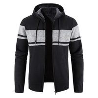 Julian | Vintage Cardigan mit Reißverschluss – Schwarz