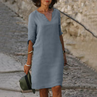 Heidi-Mode | Elegante Knielange Kleid – Grau