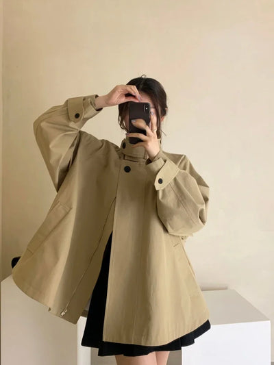 Wimpose | Damen Vintage Jacke mit Kragen Baumwolle Modisch