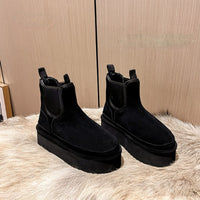 Wilraise | Lässige Leder-Favoriten: Damen-Stiefeletten – Schwarz