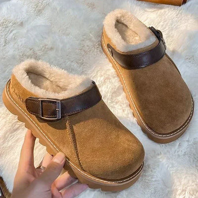 Paladaya | Elegante Wildleder-Clogs mit Plüschfutter