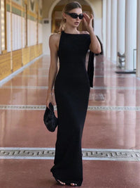 Helena | Ärmelloses Maxikleid – Schwarz
