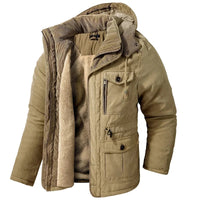 KAI - GEPOLSTERTE JACKE MIT SHERPA-FUTTER – Khaki