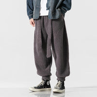 SEBASTIAN - LOCKERE TEXTURIERTE HOSE – Grau