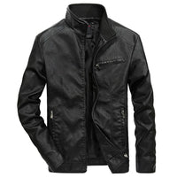 Detlef® | Lässige Lederjacke – Schwarz