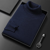 Leichter Sommer-Rollkragenpullover für Herren - Moderner Pullover für warme Tage – Marine