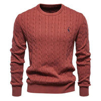 Moritz | Warmer Herrenpullover aus weichem Strick – Rot