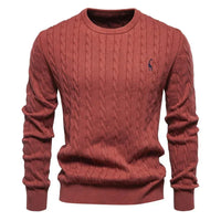 Falkner | Strickmodern Herrenpullover – Rot
