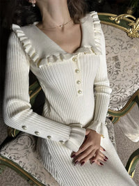 Sara | Elegantes Langkleid – Weiß