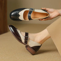 Giulia® | Miana Leder Mary Janes – Braun