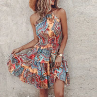 Damen Lässiges Ärmelloses Ibiza Kleid | Mini – Hell Blau