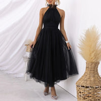 Coraline™ – Elegantes ärmelloses Kleid – Schwarz
