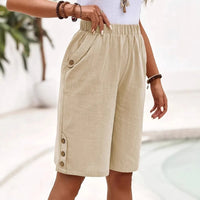 Valentina | Lässige Passform Shorts – Khaki