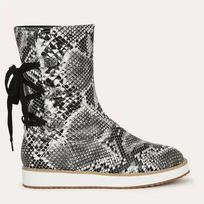 Bernita | Flache Schnürstiefeletten mit Rückenschnürung für Damen