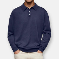 Aiden™ | Langarm-Polo – Marine
