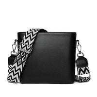 Matilda | Finnisches PU Leder Schultertasche – Schwarz