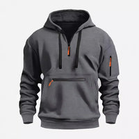 Lars | Hoodie mit Reißverschluss – Dunkelgrau