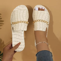 Mira | Luxus Wedge Strandflip-Flops™ – Beige/Weiß (Fast ausverkauft!)