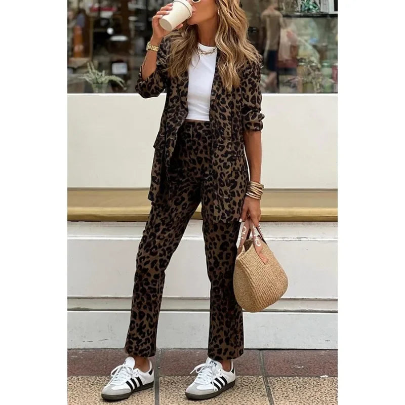 Rernielha | Damen Herbst-Winter Zweiteiliges Hosen-Set Outfit