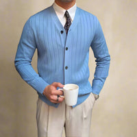 GILBERT - ELEGANTE STRICKJACKE – Blau
