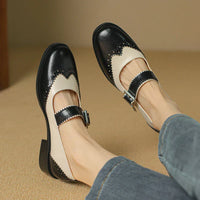 Giulia® | Miana Leder Mary Janes – Schwarz
