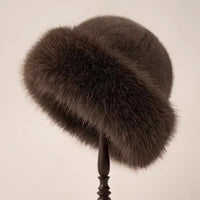 Franzi - Eleganter Pelzhut – Dunkelbraun