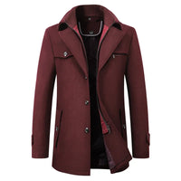 Stephon | Business Casual Verdickter Mantel – Bordeaux