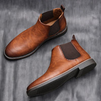 Herren Stiefel | Seitlicher Einstieg mit geschlossener Form – Braun