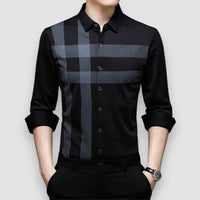 Aumen | Striped Shirt – Schwarz