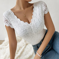 Heidi-Mode | Spitzen-Body für Damen – weiß