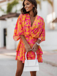 Josie - Boho-Minikleid für Frauen – Orange