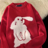 Kletaris | Herren Oversize Strickpullover für den Winter – Rot