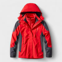 Exeter 3-in-1 Wasserfeste Outdoor-Jacke – Rot