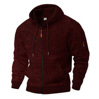 Kajetan - Bequeme Jacke Mit Reißverschluss Und Taschen – Bordeaux