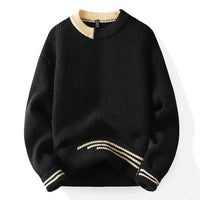 THILO - GROBER STRICKPULLOVER MIT RUNDAUSSCHNITT – Schwarz