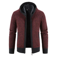 Julian | Vintage Cardigan mit Reißverschluss – Weinrot