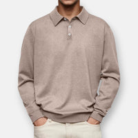 Aiden™ | Langarm-Polo – Khaki