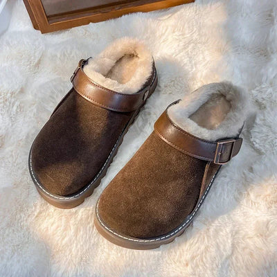 Paladaya | Elegante Wildleder-Clogs mit Plüschfutter
