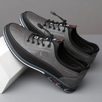 Milan™ Premium-Ledersneaker mit Schnellverschluss-System – Grau
