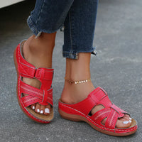 Francesca | Konturiertes Fußbett Orthopädisch Sandalen – Rot