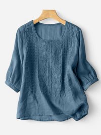 Lita – Luftige Spitzenbluse – Blau