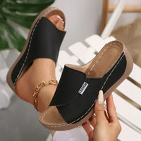Selene | Orthopädische Keilabsatzsandalen™ – Schwarz (Fast ausverkauft!)