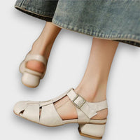 Meloria – Elegante Ledersandale – Creme
